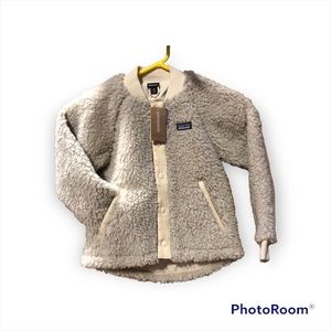 NWT Girls Retro-X Fuzzy Bomber Jacket in Natural (multiple sizes)